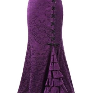 Elegant Purple Maxi Skirt
